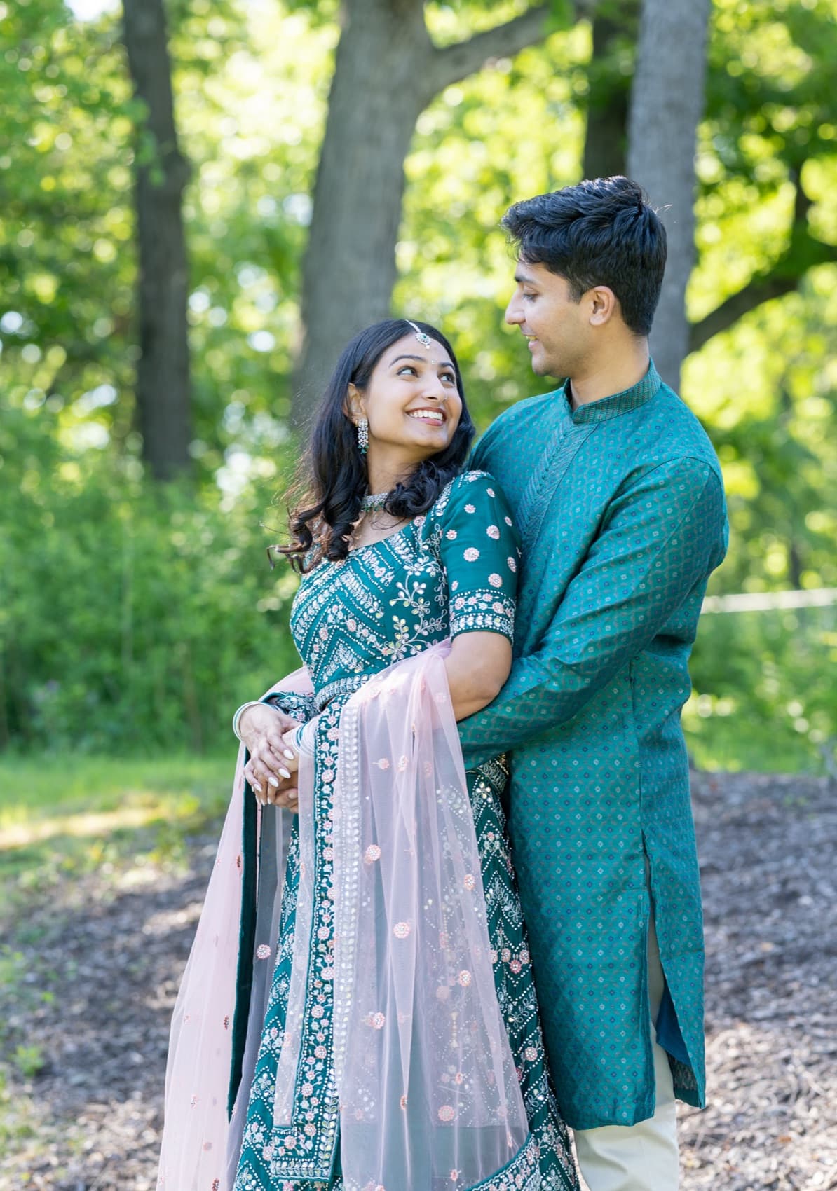Sanchu and Ashwin among the trees